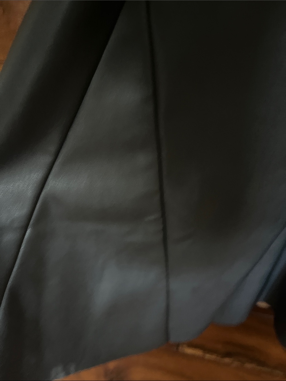 Banana Republic Black Short-Sleeve Faux Leather Button-Front Shirt Dress - Picture 6 of 9